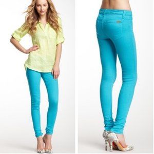 turquoise skinny jeans womens